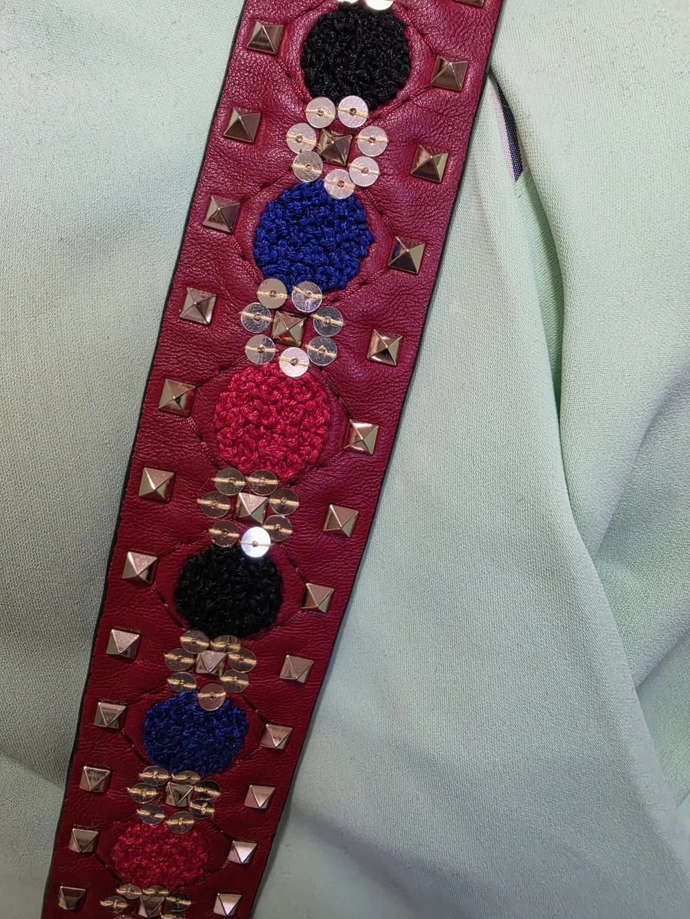 Pre Owned VALENTINO GARAVANI studed Bag Strap